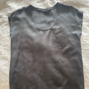 Grey silk club Monaco top